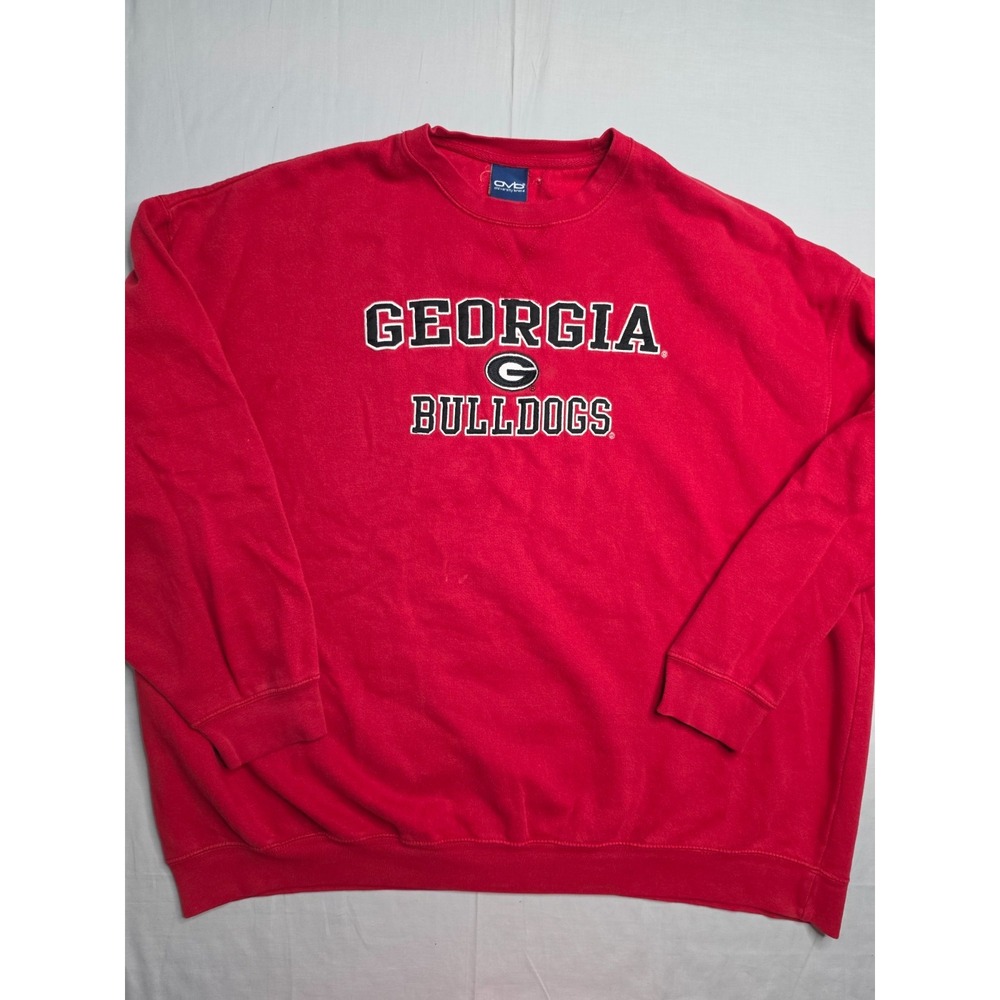 Old Varsity Brand 3XL Georgia Bulldogs Football Sweatshirt Men's Red Crew Neck